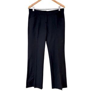 Theory Dress Pants Black Wool Blend Straight Leg Womens Sz 8 Classic Career